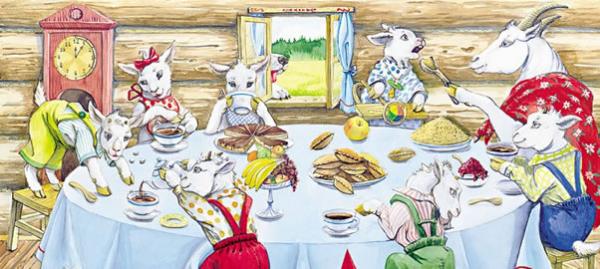 Сказка Волк и семеро козлят с картинками для детей читать