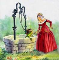 принцесса и лягушка у колодца
