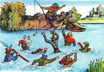 Семеро храбрецов в пруду озере