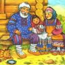 русская народная сказка: Смоляной бычок дедушка бабушка и внучка Танюшка