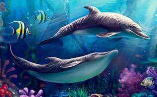 Дельфины и пескарь