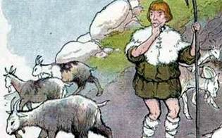 Дикие козы и пастух