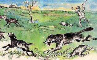 Пастух и волчата