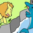 Лев и дельфин